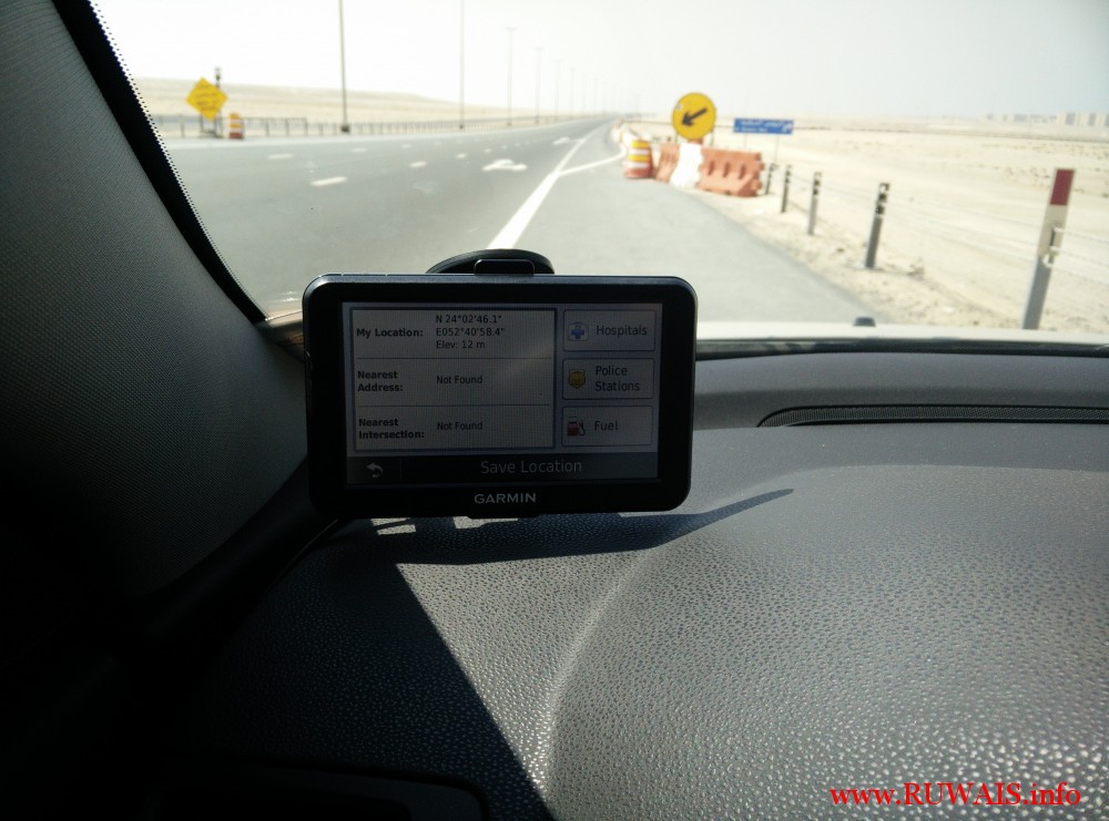 GPS coordinates of new road
