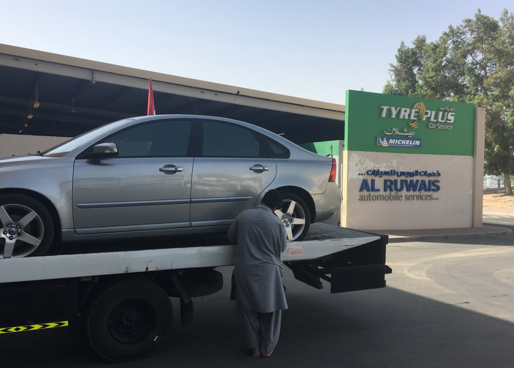 taking-the-car-out-of-ruwais-garage